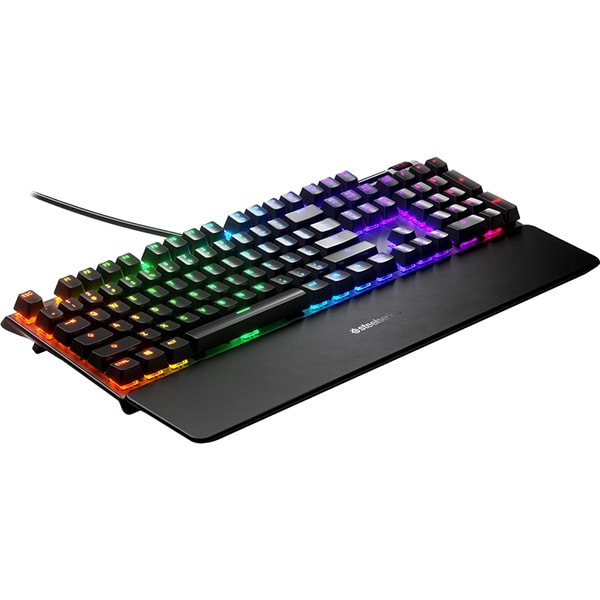 Tastatura Gaming mecanica STEELSERIES Apex 5, Hybrid blue mechanical Switch, USB, negru