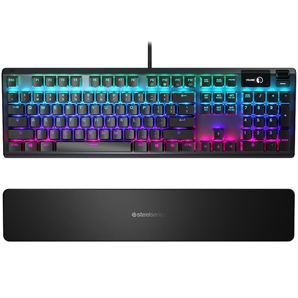 Tastatura Gaming mecanica STEELSERIES Apex 5, Hybrid blue mechanical Switch, USB, negru