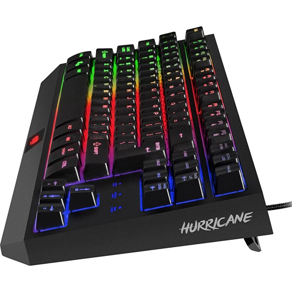 Tastatura Gaming FURY Hurricane TKL, USB, Layout US, negru