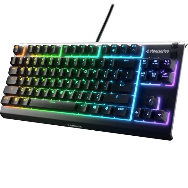 Tastatura Gaming STEELSERIES Apex 3 TKL, Whisper-Quiet Switch, USB, negru