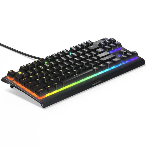 Tastatura Gaming STEELSERIES Apex 3 TKL, Whisper-Quiet Switch, USB, negru