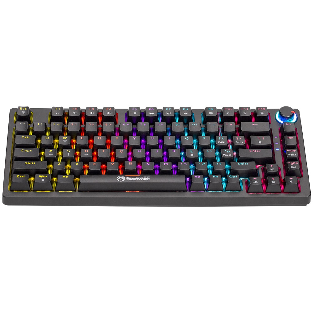 Tastatura Gaming mecanica MARVO KG904 TKL, USB, Layout US, negru