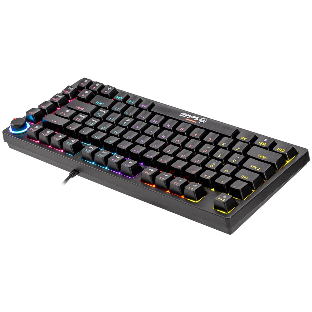Tastatura Gaming mecanica MARVO KG904 TKL, USB, Layout US, negru