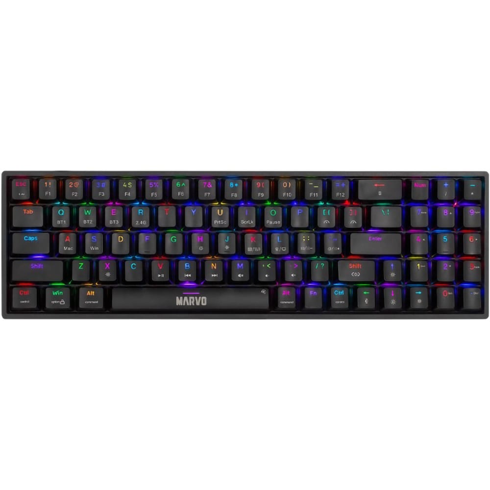 Tastatura Gaming Wireless Mecanica MARVO KG956W, Bluetooth, USB, Layout US, negru