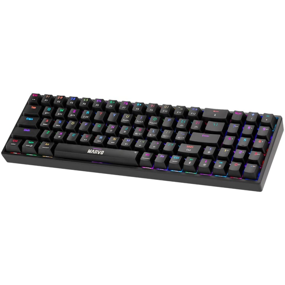 Tastatura Gaming Wireless Mecanica MARVO KG956W, Bluetooth, USB, Layout US, negru