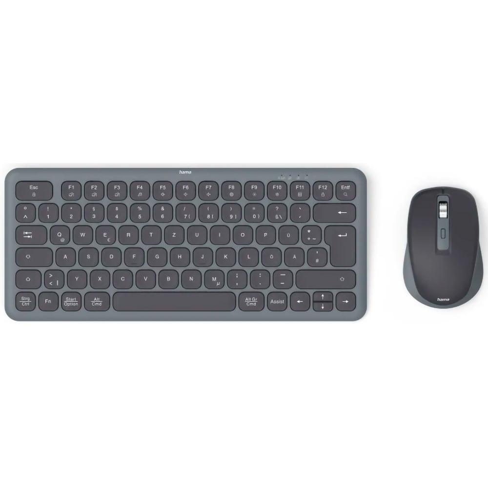 Kit tastatura si mouse Wireless HAMA WKM-500, USB, Bluetooth, Layout US, negru