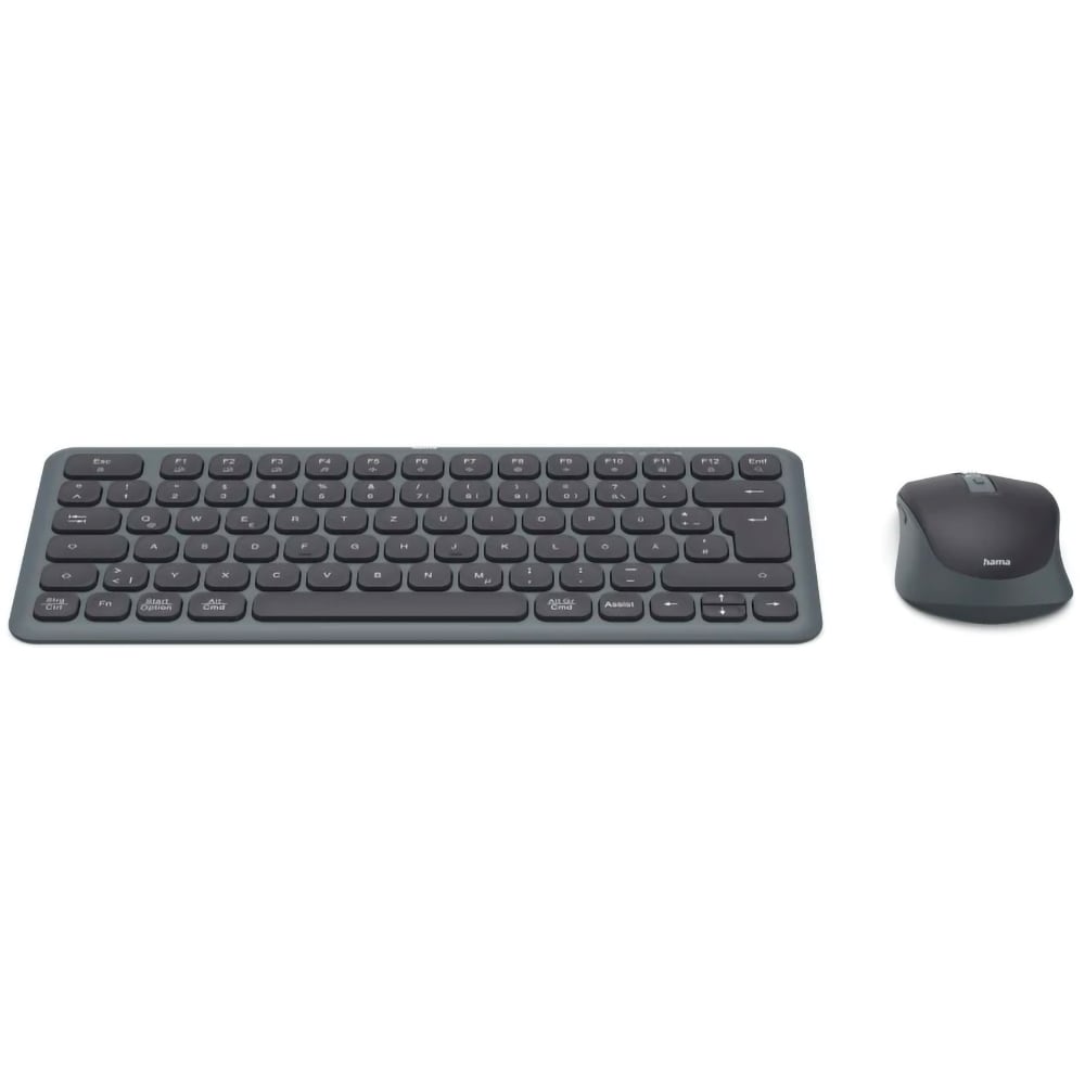 Kit tastatura si mouse Wireless HAMA WKM-500, USB, Bluetooth, Layout US, negru