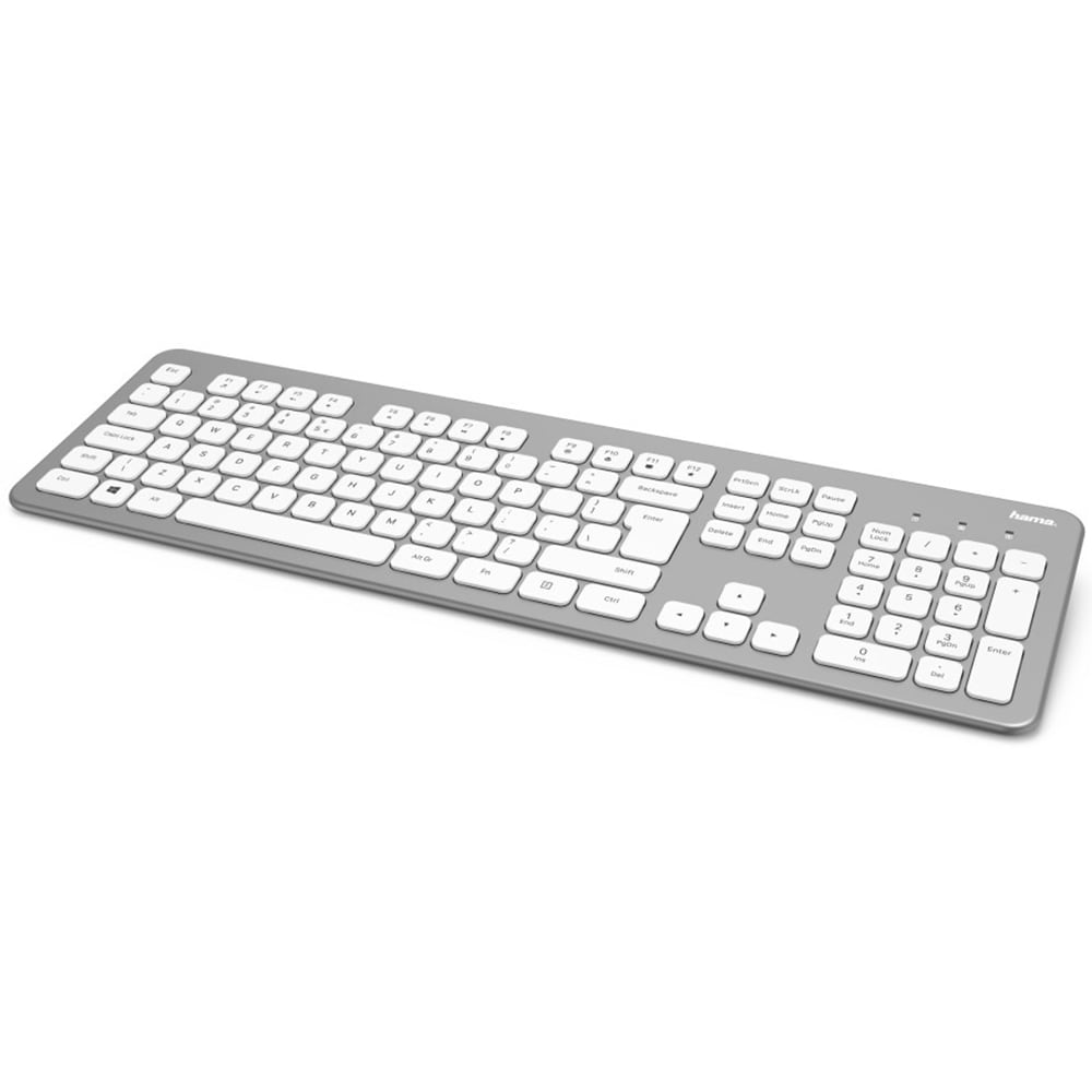 Kit tastatura si mouse Wireless HAMA KMW-700, USB, alb