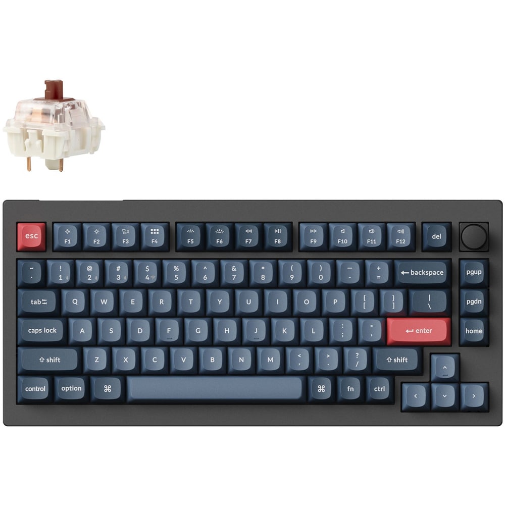 Tastatura Gaming Wireless mecanica KEYCHRON V1 MAX QMK/VIA, Bluetooth, USB, Layout US, negru
