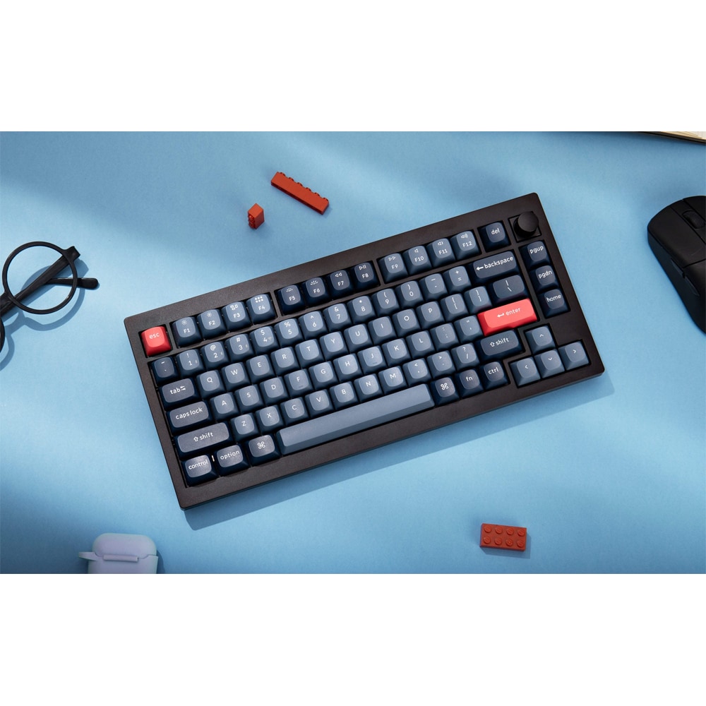 Tastatura Gaming Wireless mecanica KEYCHRON V1 MAX QMK/VIA, Bluetooth, USB, Layout US, negru
