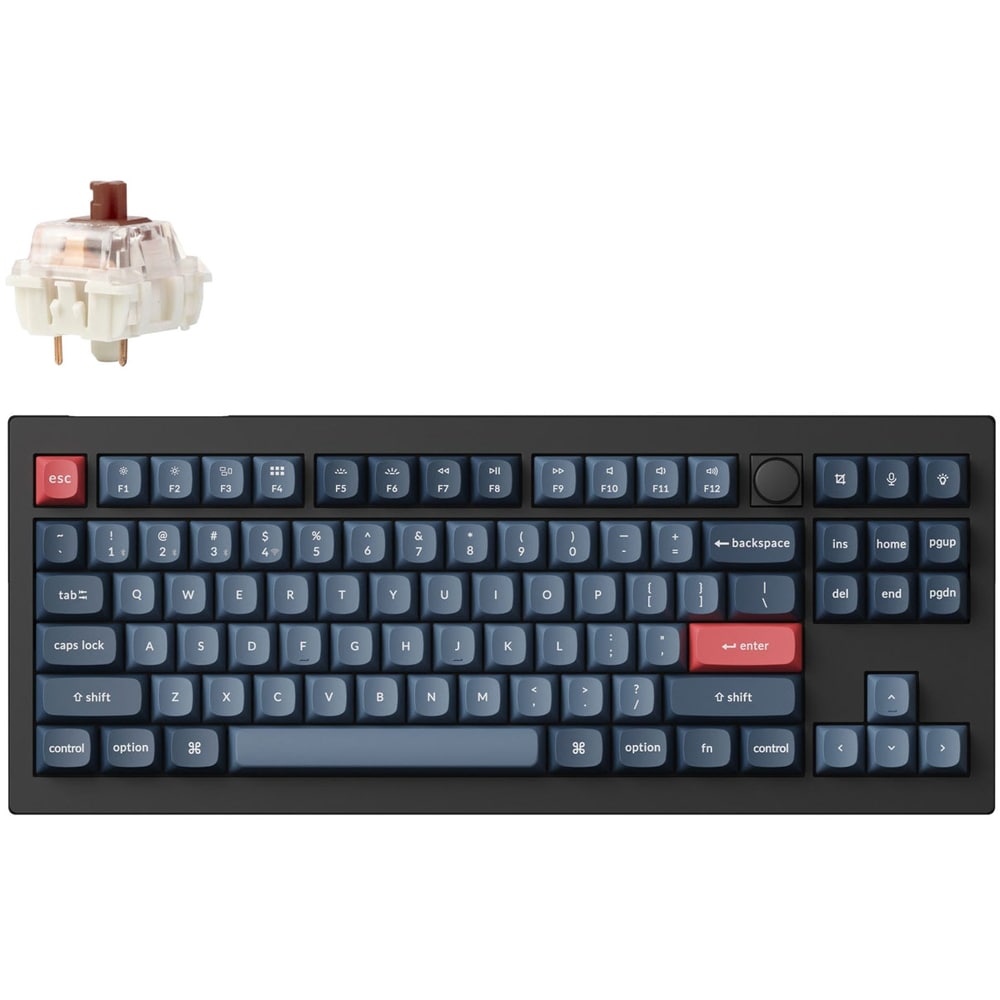 Tastatura Gaming Wireless mecanica KEYCHRON V3 MAX QMK/VIA TKL, Bluetooth, USB, Layout US, negru