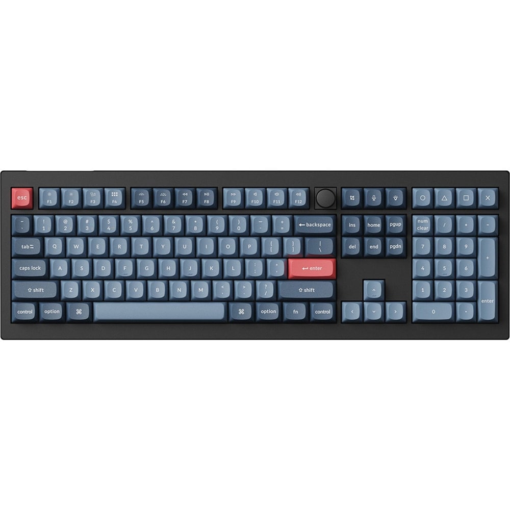 Tastatura Gaming Wireless mecanica KEYCHRON V6 MAX QMK/VIA FULL, Bluetooth, USB, Layout US, negru