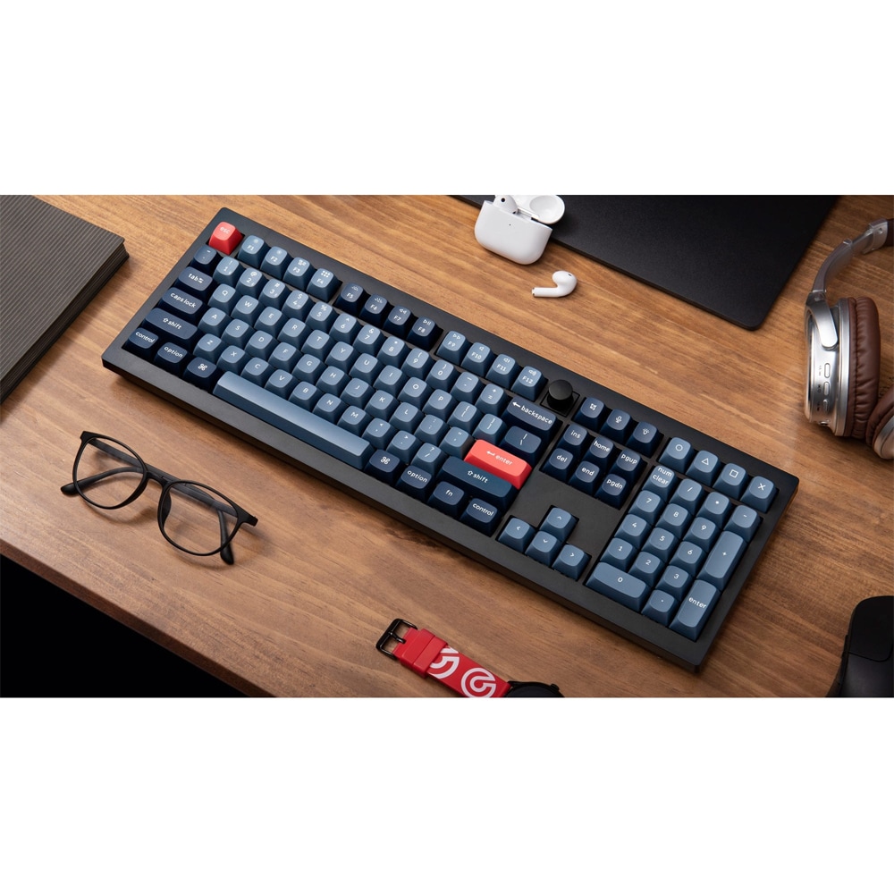 Tastatura Gaming Wireless mecanica KEYCHRON V6 MAX QMK/VIA FULL, Bluetooth, USB, Layout US, negru
