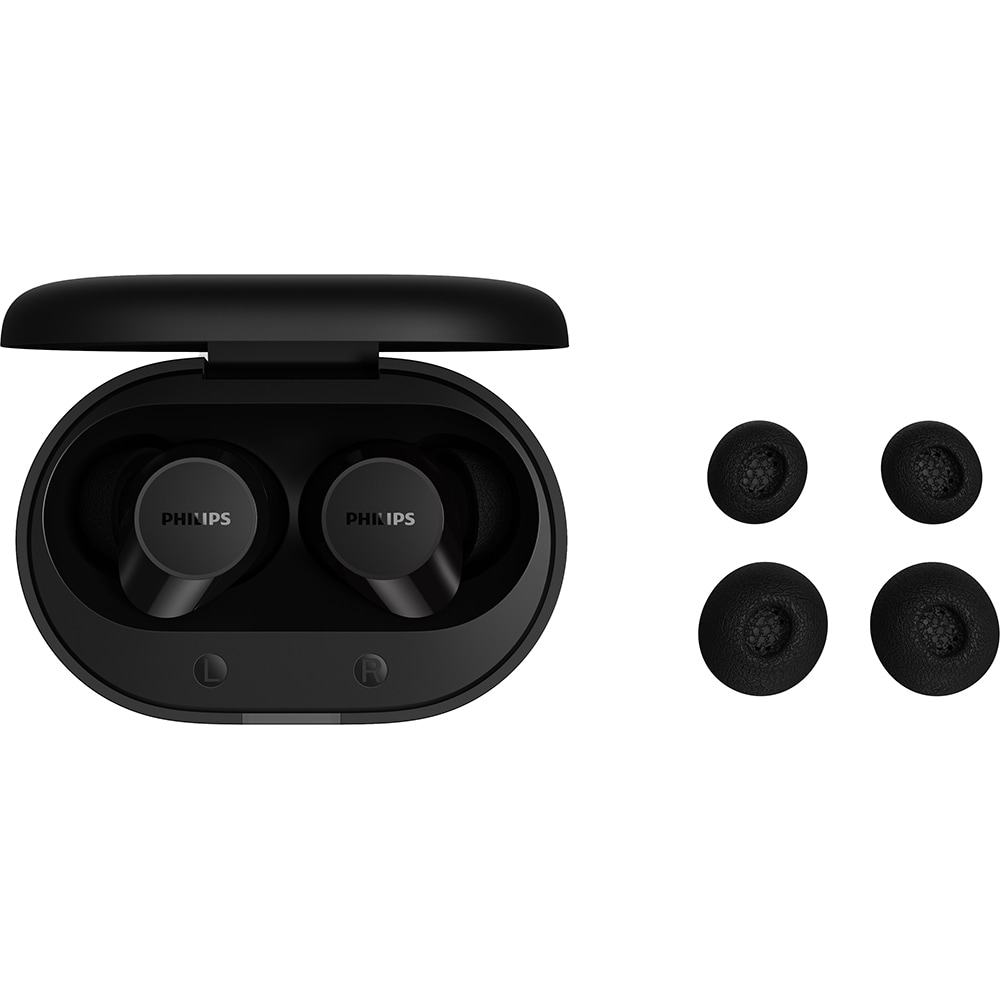 Casti PHILIPS TAT1300BK/00, True Wireless, Bluetooth, In-ear, Microfon, negru