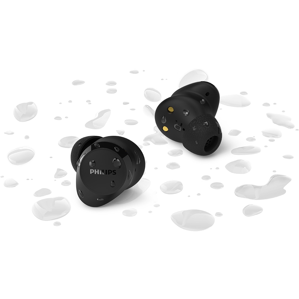 Casti PHILIPS TAT1300BK/00, True Wireless, Bluetooth, In-ear, Microfon, negru