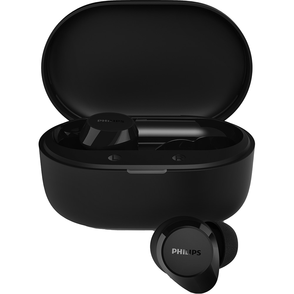 Casti PHILIPS TAT1300BK/00, True Wireless, Bluetooth, In-ear, Microfon, negru