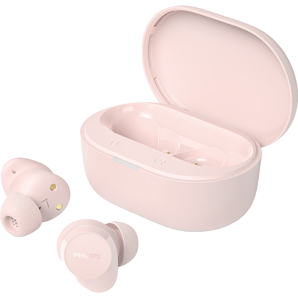 Casti PHILIPS TAT1300PK/00, True Wireless, Bluetooth, In-ear, Microfon, roz