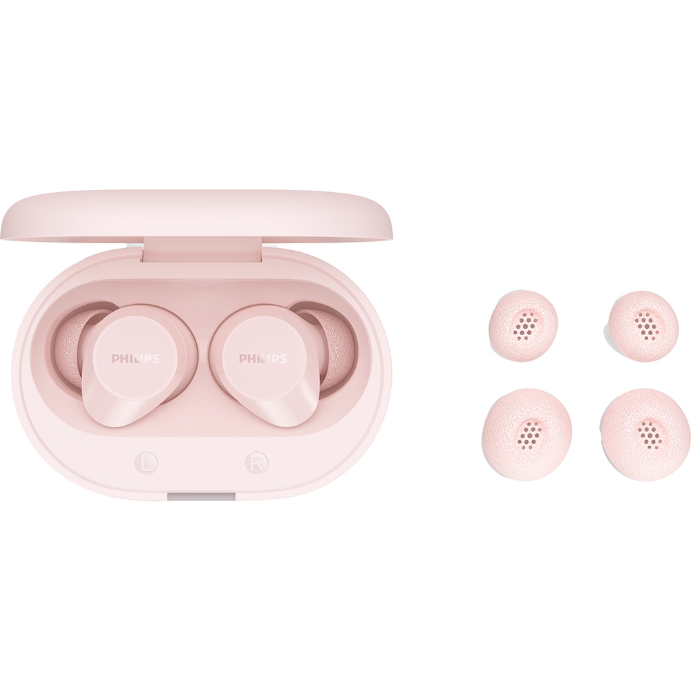 Casti PHILIPS TAT1300PK/00, True Wireless, Bluetooth, In-ear, Microfon, roz