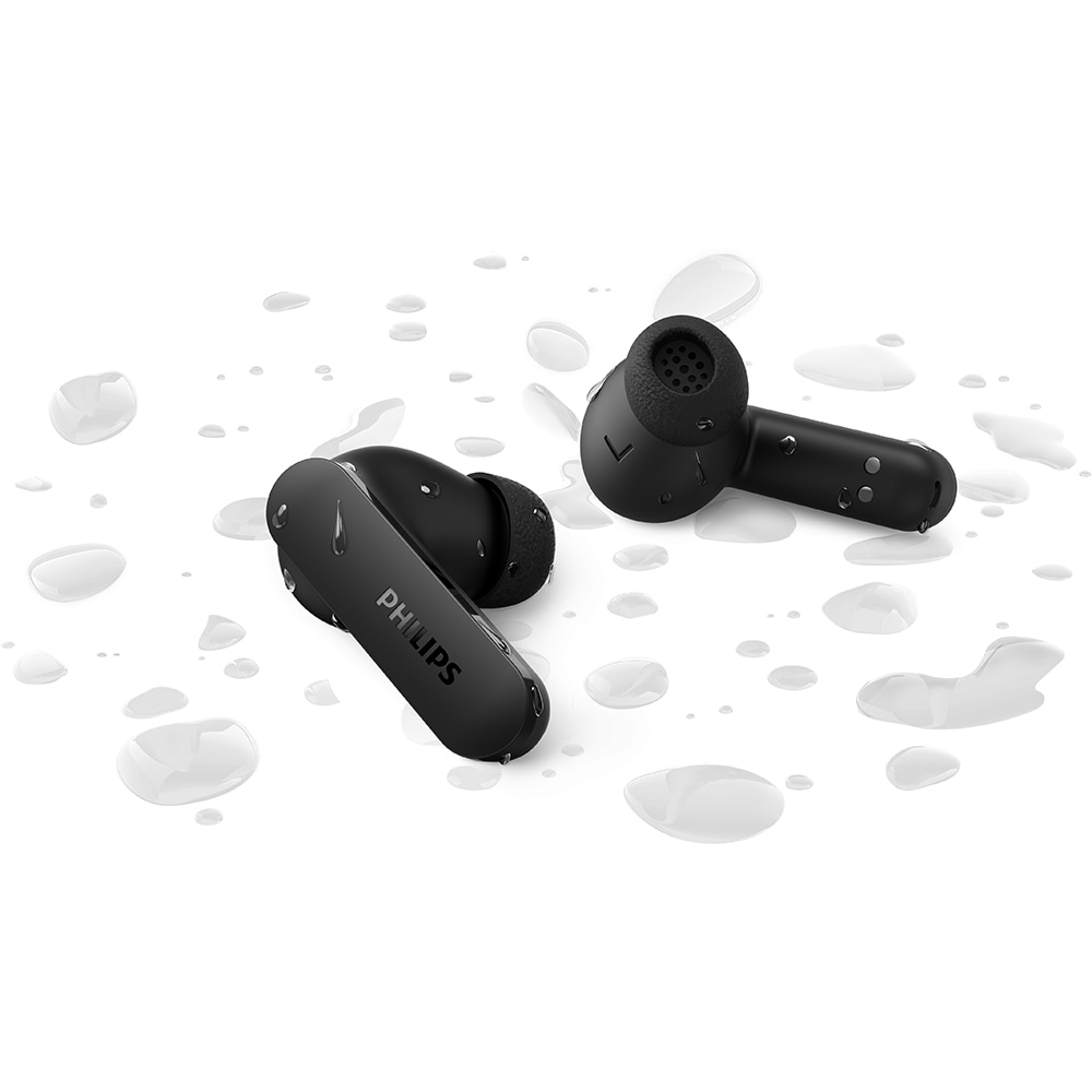 Casti PHILIPS TAT2100BK/00, True Wireless, Bluetooth, In-ear, Microfon, negru