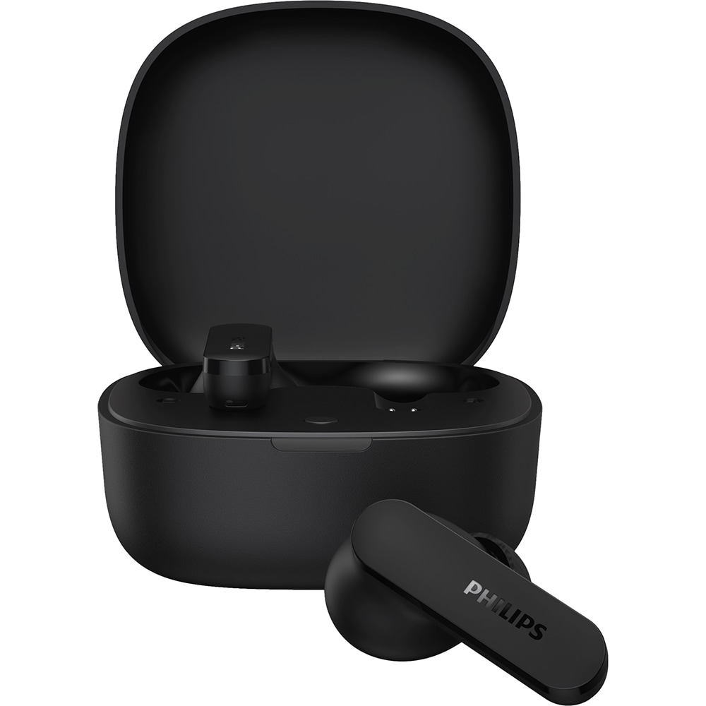 Casti PHILIPS TAT2100BK/00, True Wireless, Bluetooth, In-ear, Microfon, negru