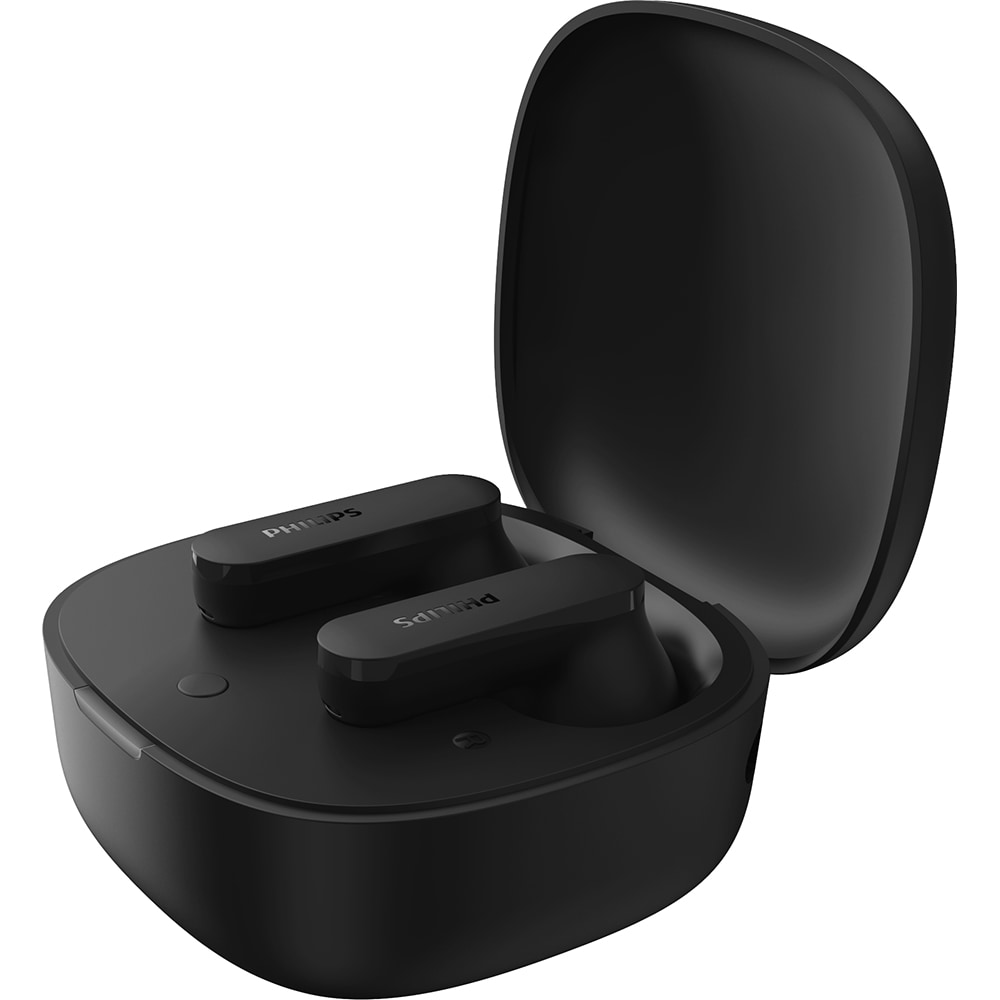 Casti PHILIPS TAT2100BK/00, True Wireless, Bluetooth, In-ear, Microfon, negru