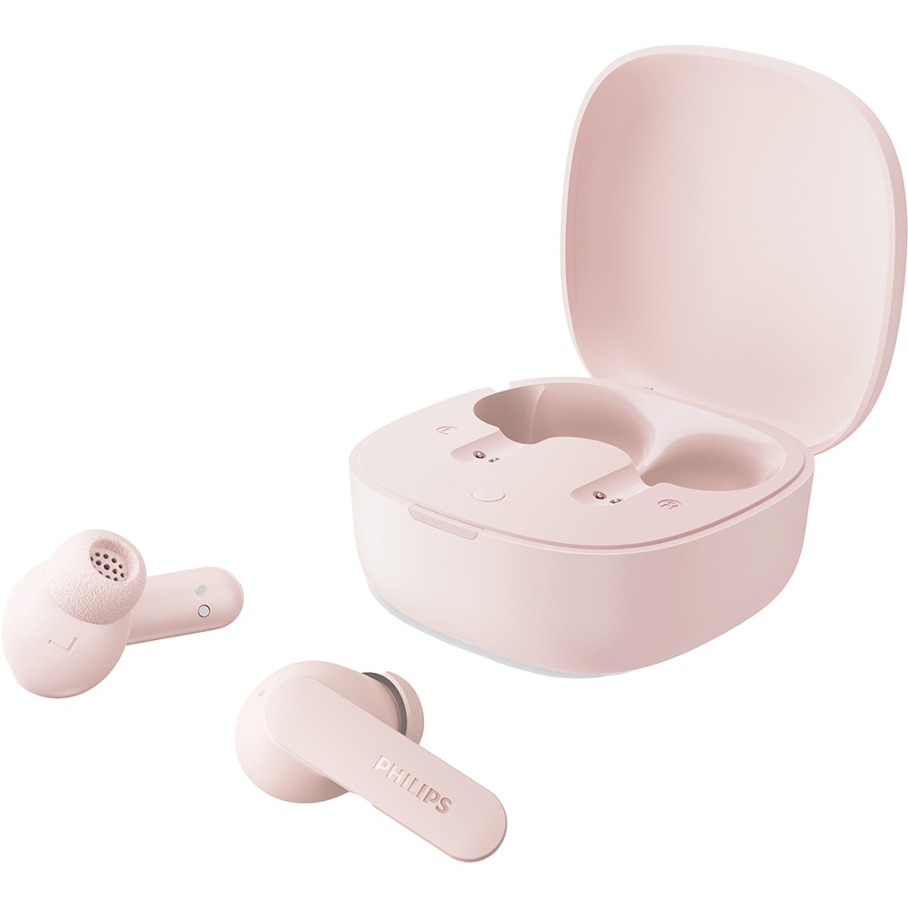 Casti PHILIPS TAT2100PK/00, True Wireless, Bluetooth, In-ear, Microfon, roz