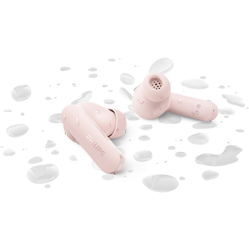 Casti PHILIPS TAT2100PK/00, True Wireless, Bluetooth, In-ear, Microfon, roz