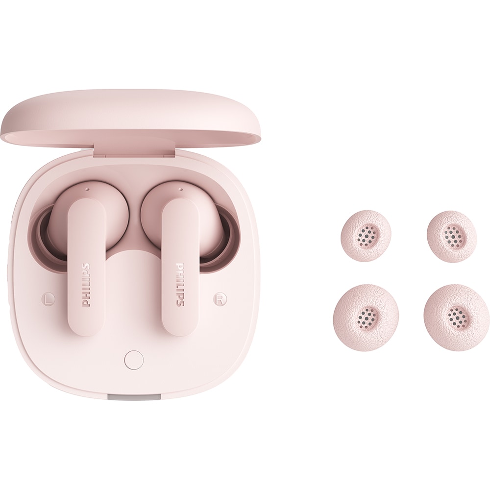 Casti PHILIPS TAT2100PK/00, True Wireless, Bluetooth, In-ear, Microfon, roz
