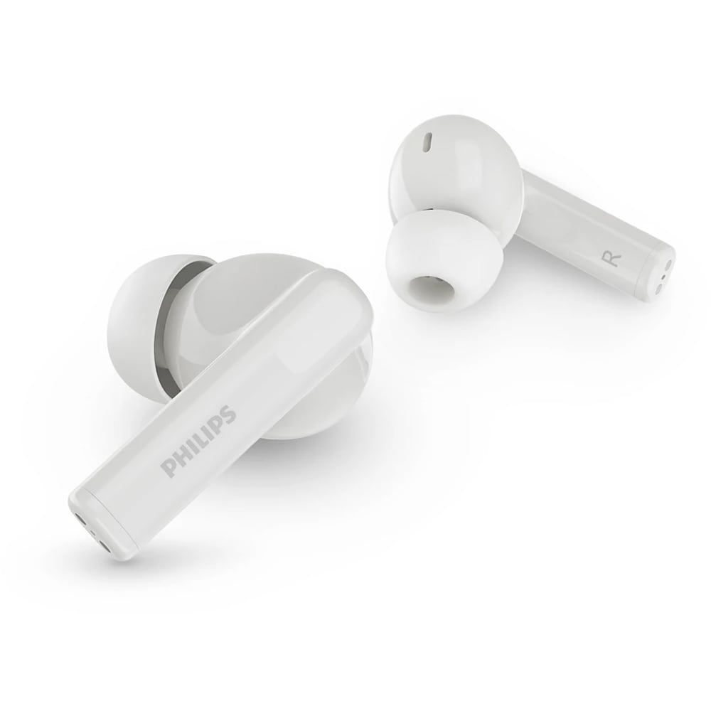 Casti PHILIPS TAT2520WT/00, True Wireless, Bluetooth, In-ear, Microfon, Noise Cancelling, alb