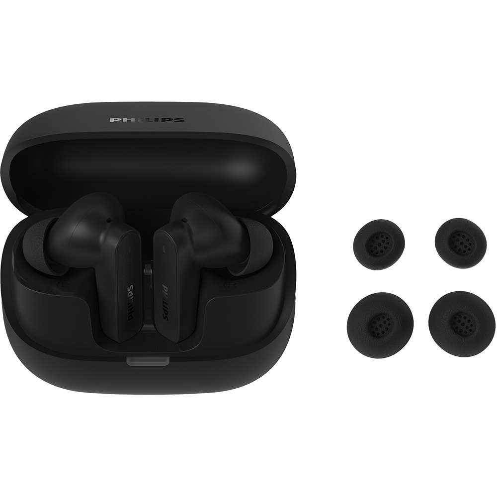 Casti PHILIPS TAT3000BK/00, True Wireless, Bluetooth, In-ear, ANC, Microfon, negru