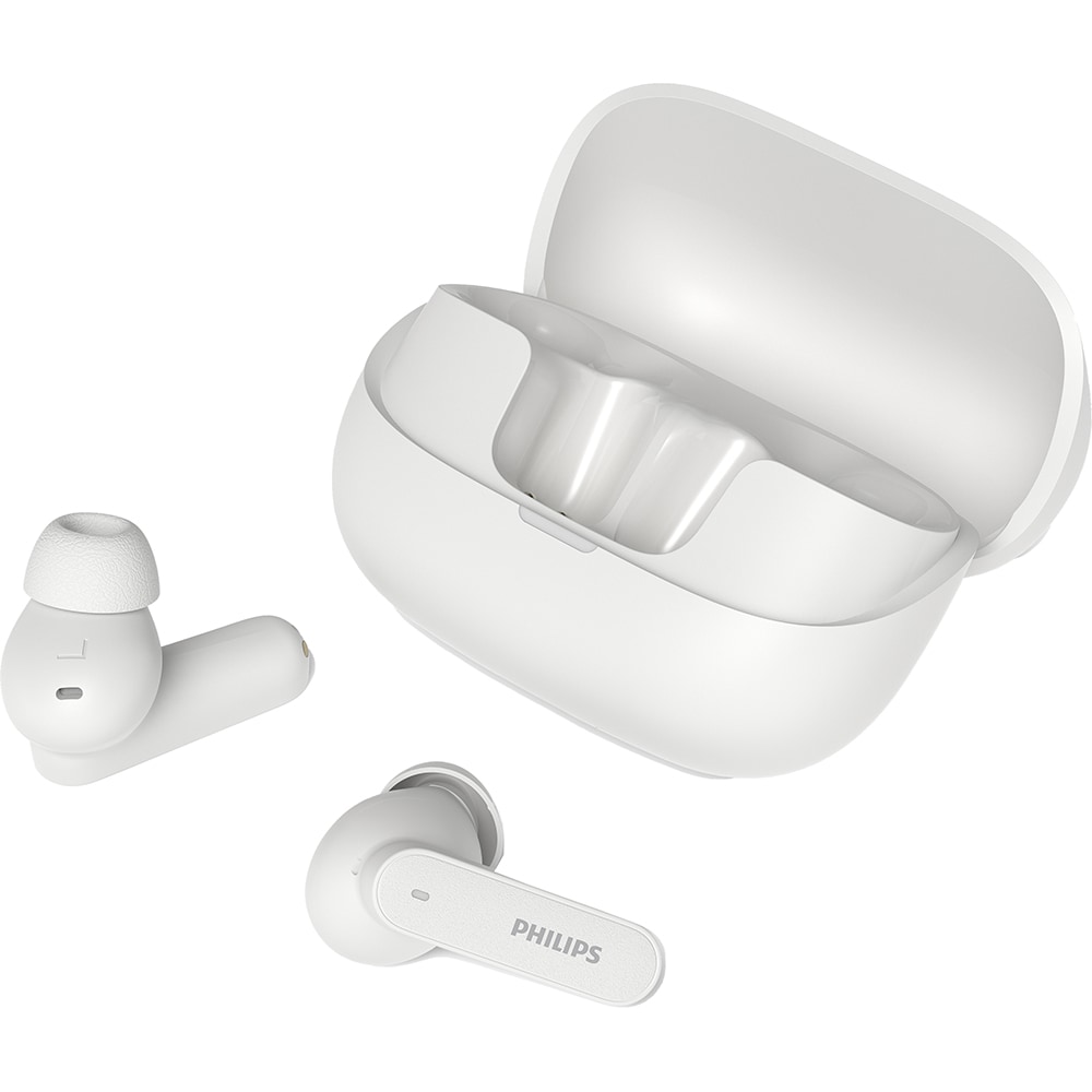 Casti PHILIPS TAT3000WT/00, True Wireless, Bluetooth, In-ear, ANC, Microfon, alb