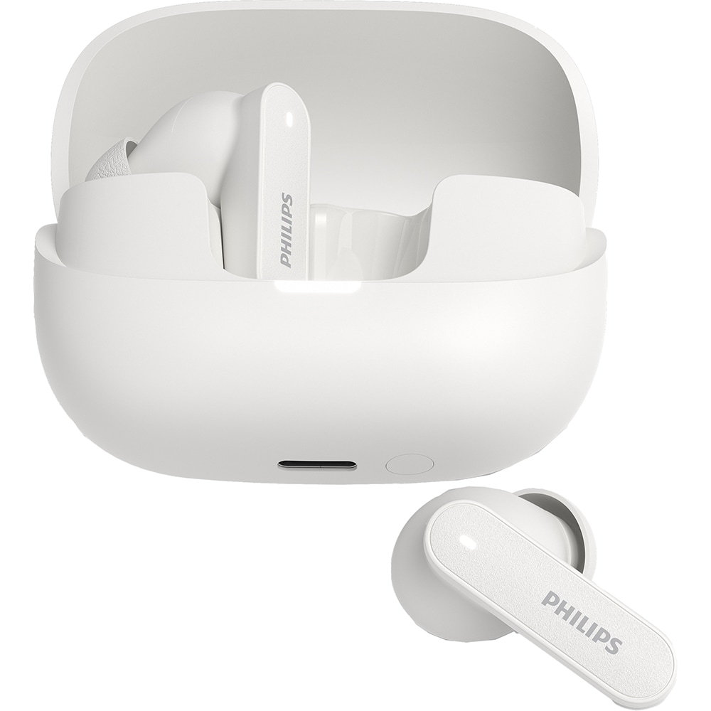 Casti PHILIPS TAT3000WT/00, True Wireless, Bluetooth, In-ear, ANC, Microfon, alb