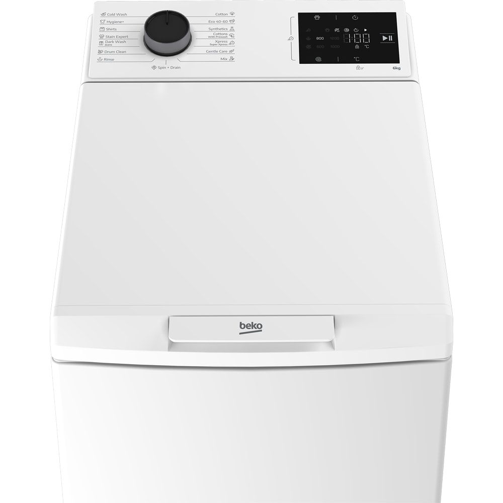 Masina de spalat rufe verticala BEKO TB622ECWEE, 6 kg, 1200rpm, Clasa B, alb