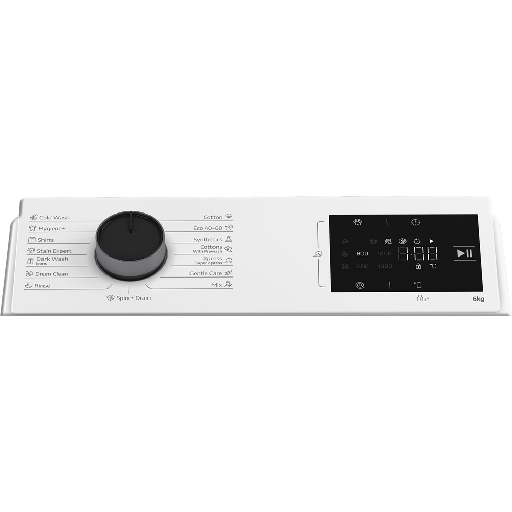 Masina de spalat rufe verticala BEKO TB622ECWEE, 6 kg, 1200rpm, Clasa B, alb