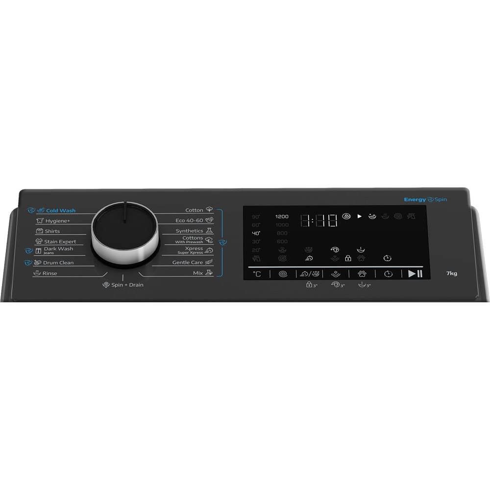 Masina de spalat rufe verticala BEKO TB721DAESEE, EnergySpin, 7 kg, 1200rpm, Clasa A, alb