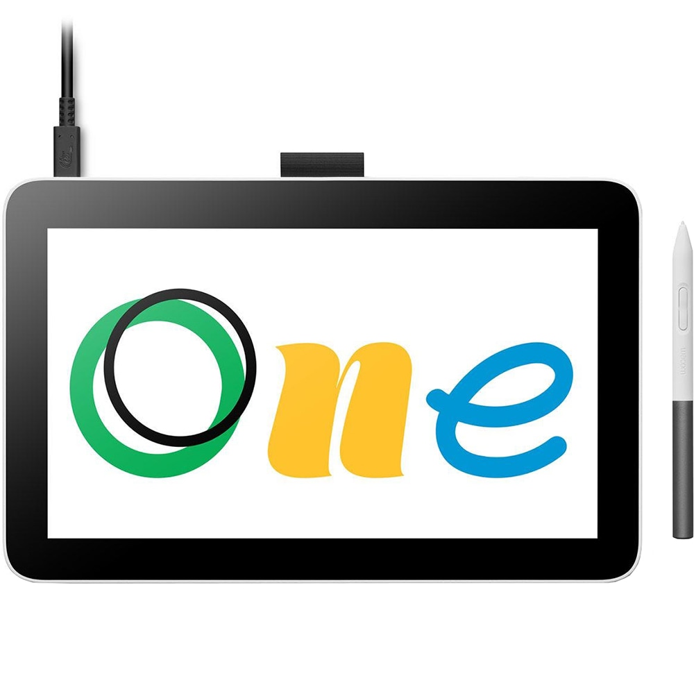 Tableta grafica WACOM One 12 Pen Display, 11.6", negru-alb