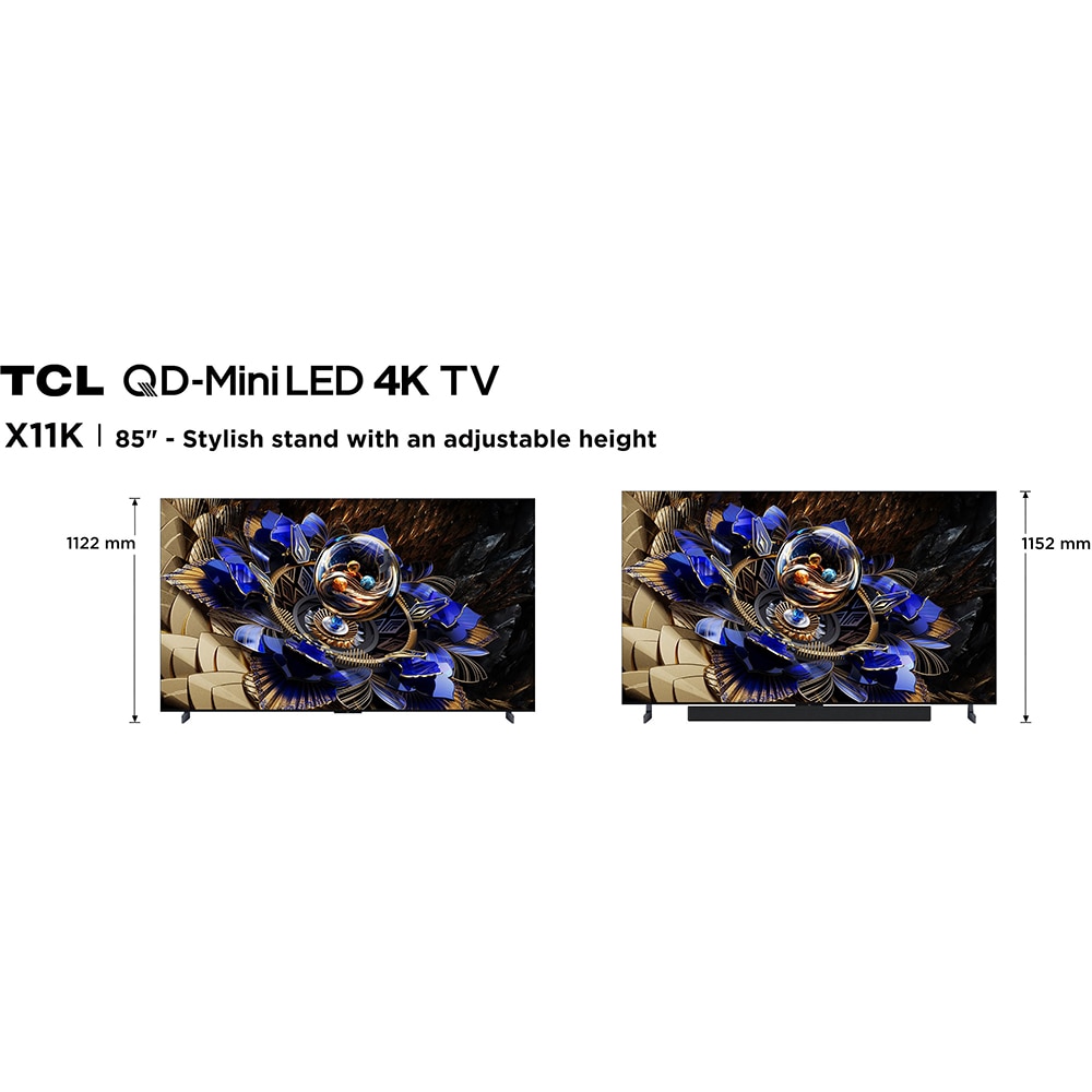 Televizor MiniLed Smart TCL 85X11K, Ultra HD 4K, HDR, 215cm