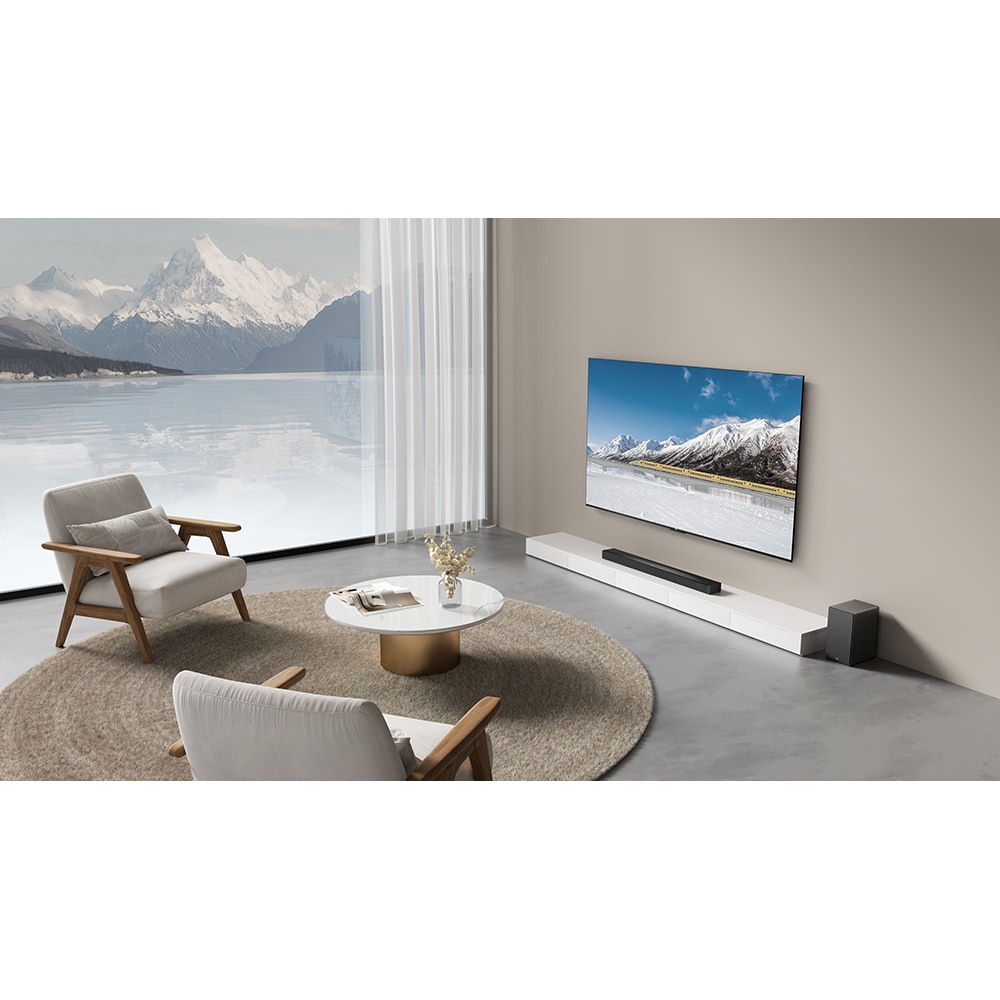 Soundbar TCL Q65H, 5.1, 580W, Bluetooth, Dolby Digital Plus, Subwoofer Wireless, negru