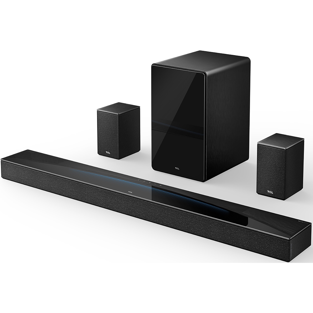 Soundbar TCL Q85H Pro, 7.1.4, 860W, Bluetooth, Dolby Digital Plus, Subwoofer Wireless, negru