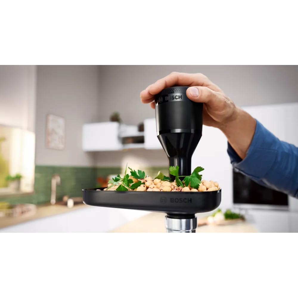 Masina de tocat carne BOSCH MultiPower Seria 4 MFWS435B, 2.5kg/min, 1900W, accesoriu carnati/storcator fructe, negru