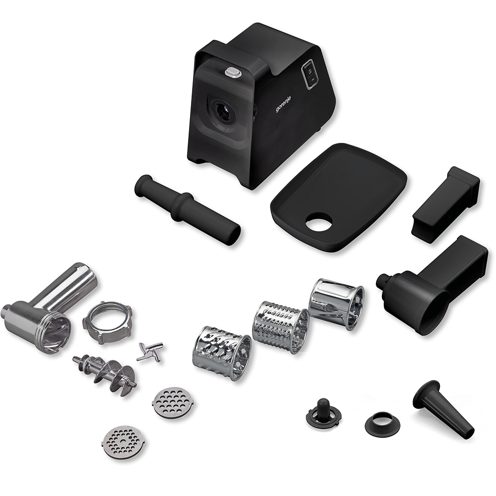 Masina de tocat carne GORENJE MG1701SB, 2.3kg/min, 1700W, accesoriu carnati/radere/feliere, negru