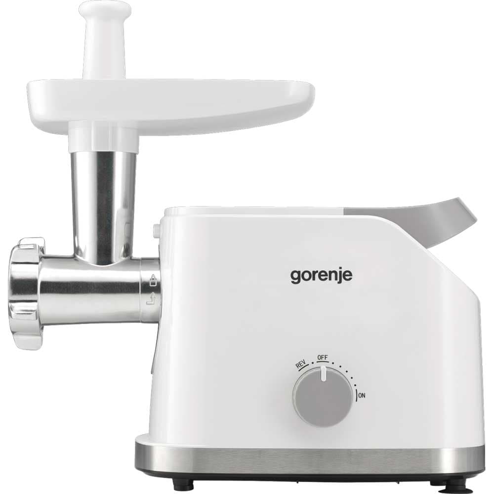 Masina de tocat carne GORENJE MG1802SJW, 2.1kg/min, 1800W, accesoriu feliere/razuire/suc de rosii, alb-argintiu