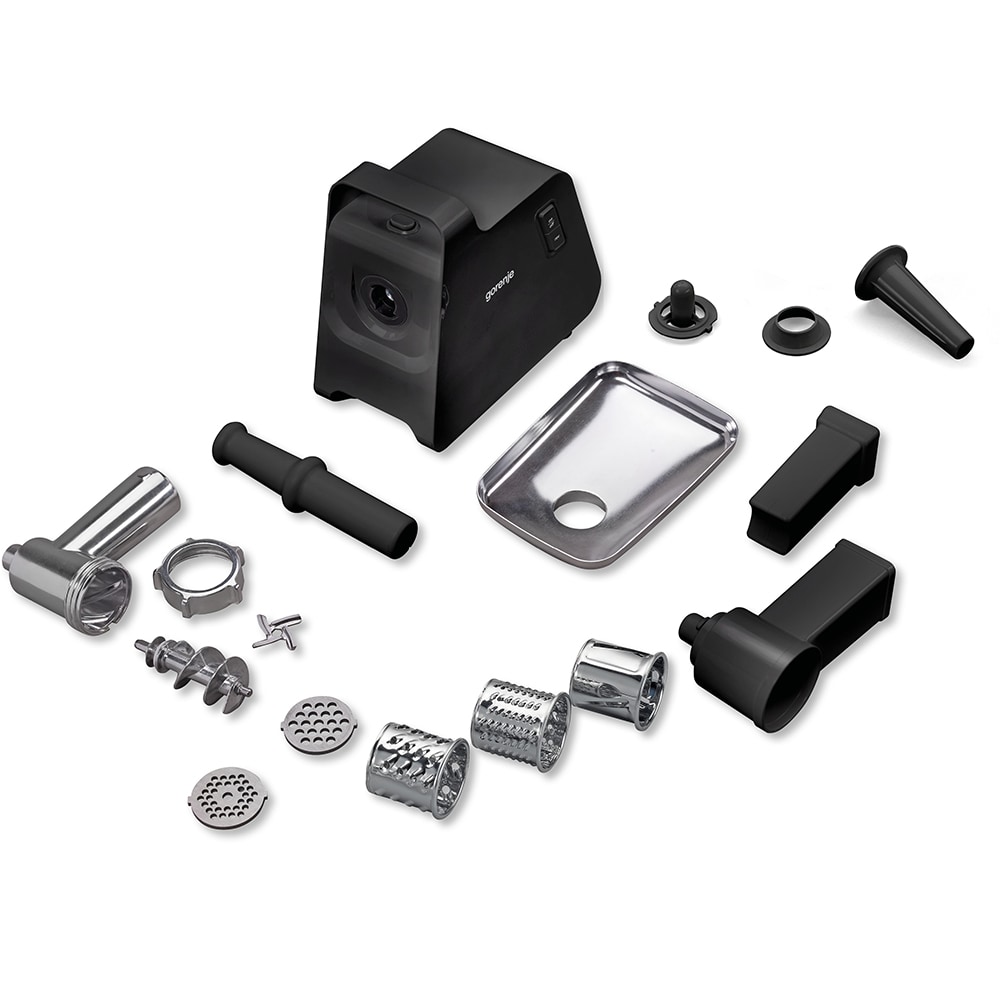 Masina de tocat carne GORENJE MG2001SB, 2.6kg/min, 2000W, accesoriu carnati/radere/feliere, negru