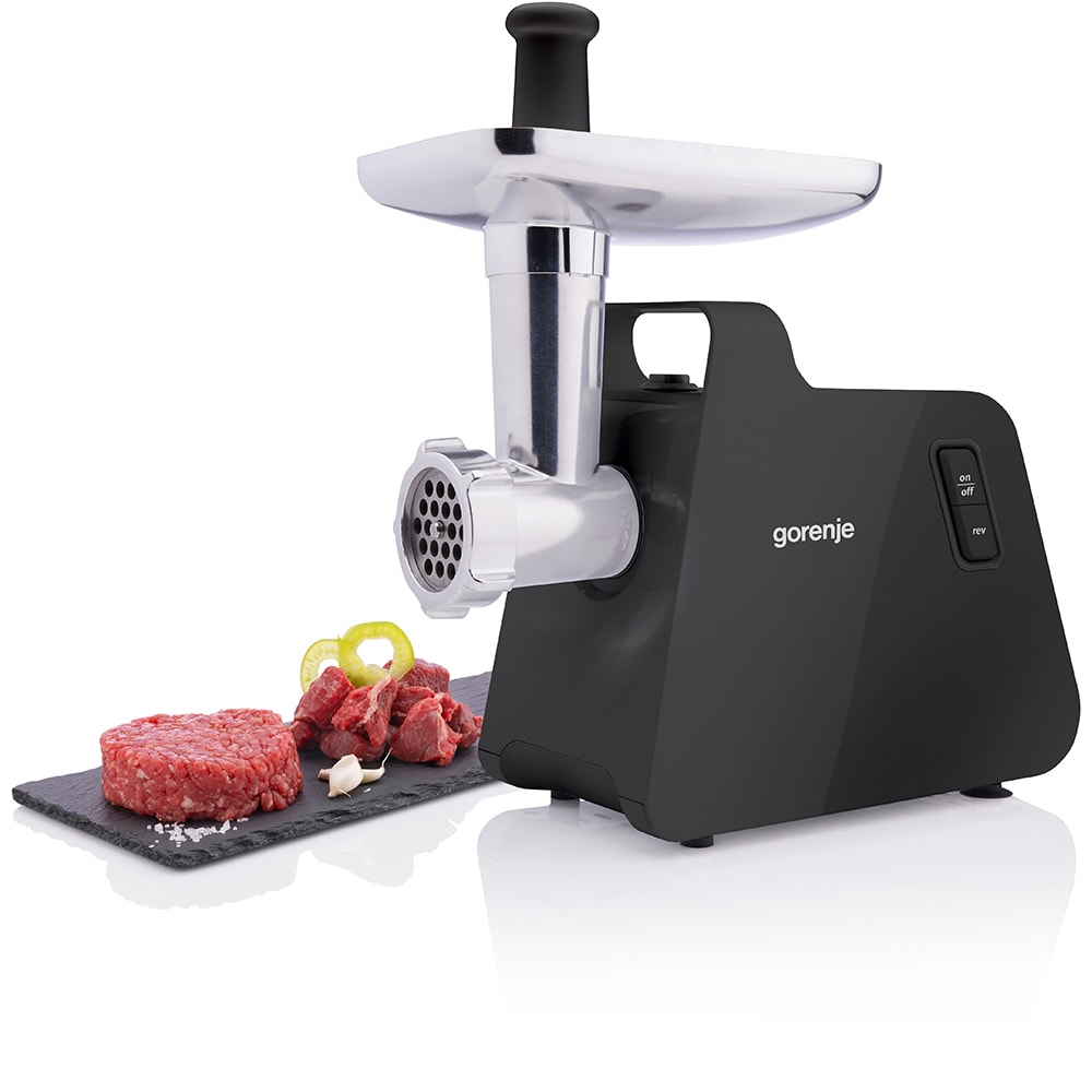 Masina de tocat carne GORENJE MG2001SB, 2.6kg/min, 2000W, accesoriu carnati/radere/feliere, negru