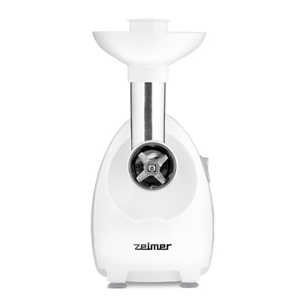 Masina de tocat carne ZELMER ZMM4048B, 2.5kg/min, 1900W, accesoriu carnati/feliere/razuire, alb-argintiu
