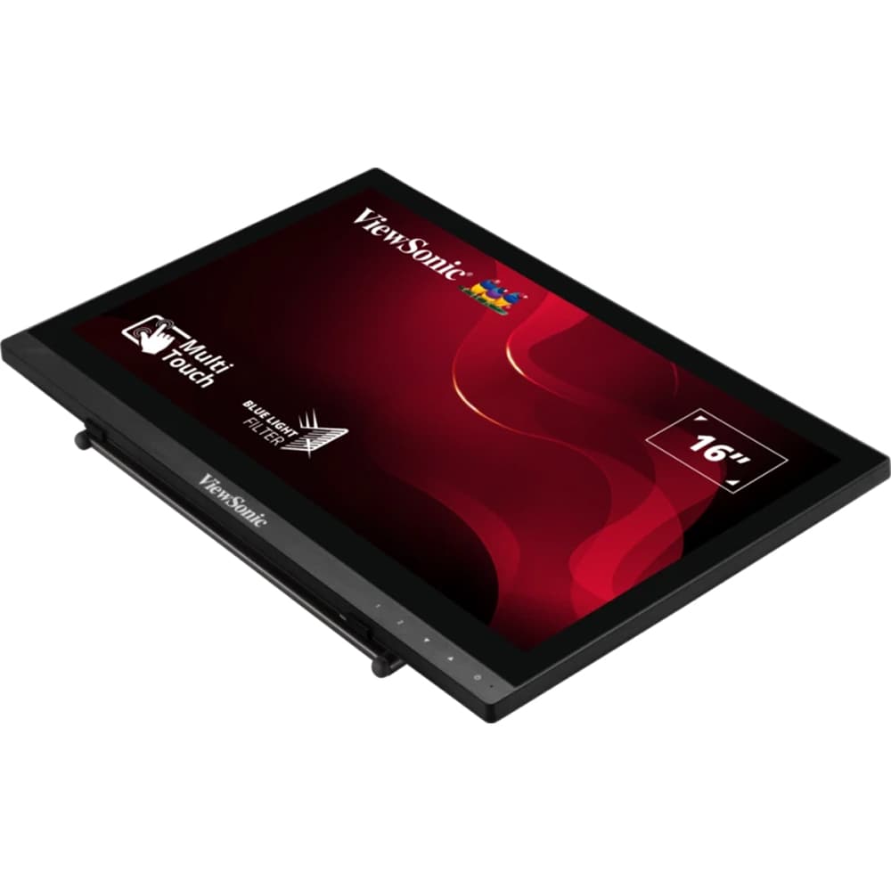 Monitor LED TN ViewSonic TD1630-3, 15.6", Touch, HD, 60Hz, negru