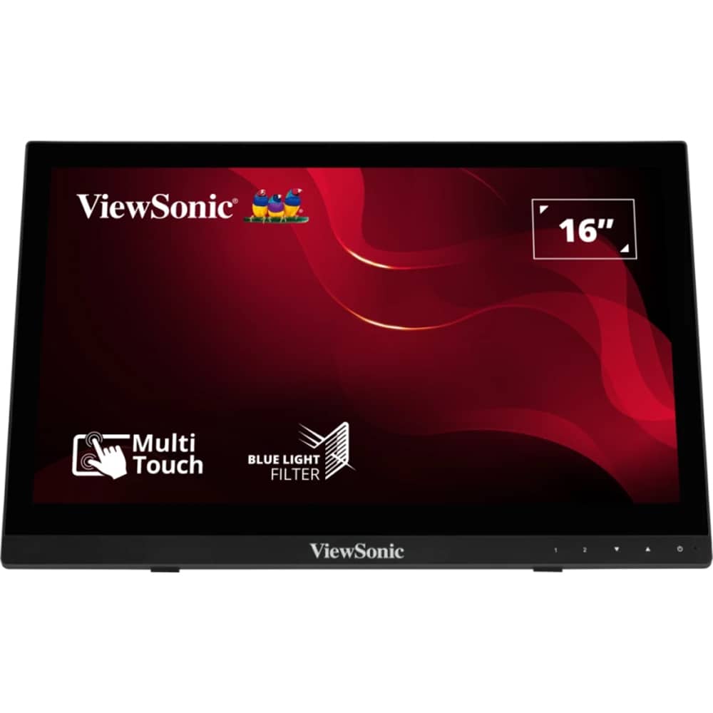 Monitor LED TN ViewSonic TD1630-3, 15.6", Touch, HD, 60Hz, negru