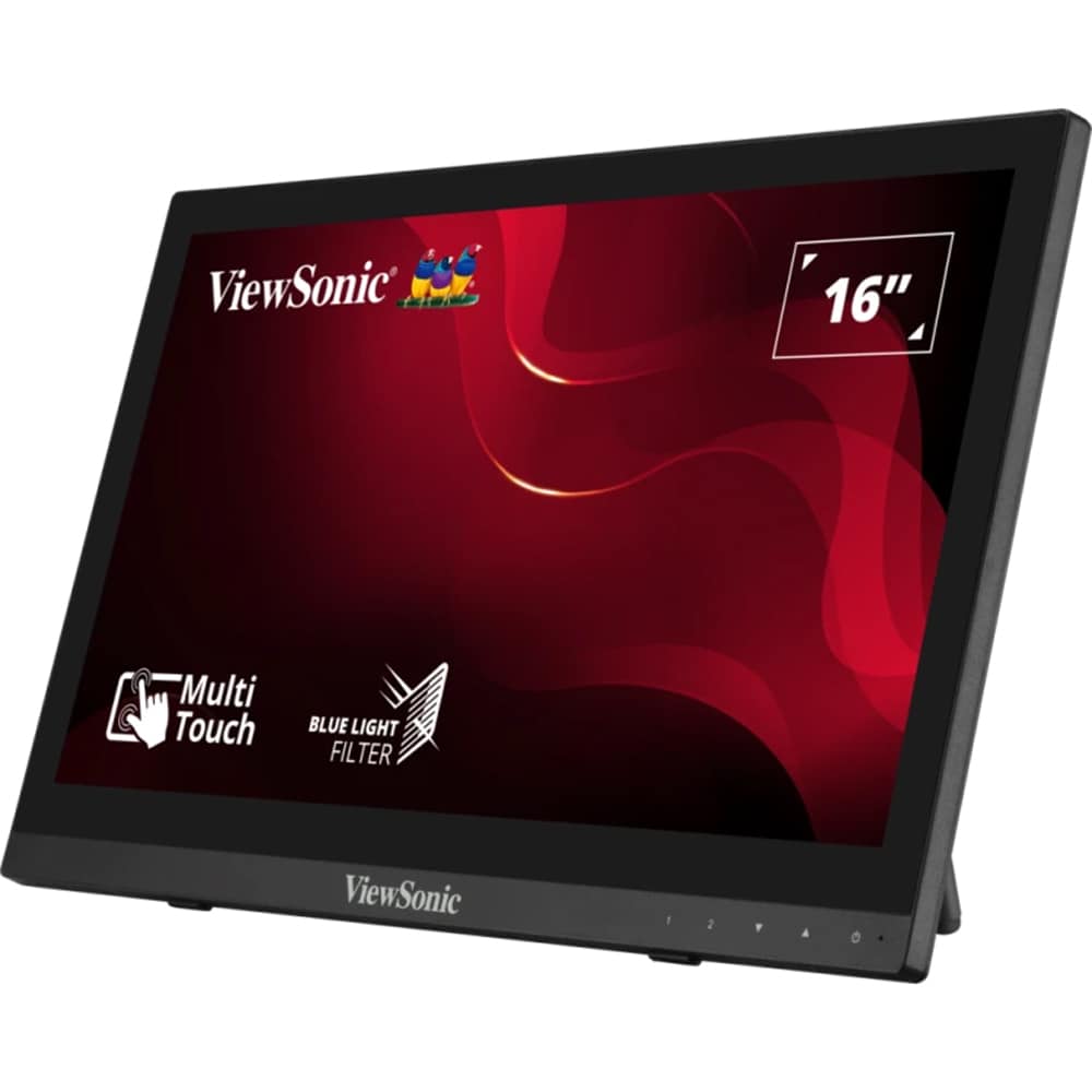 Monitor LED TN ViewSonic TD1630-3, 15.6", Touch, HD, 60Hz, negru