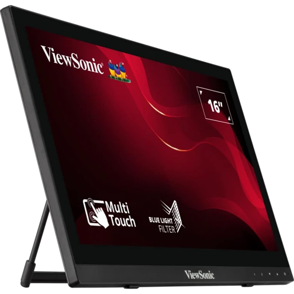 Monitor LED TN ViewSonic TD1630-3, 15.6", Touch, HD, 60Hz, negru