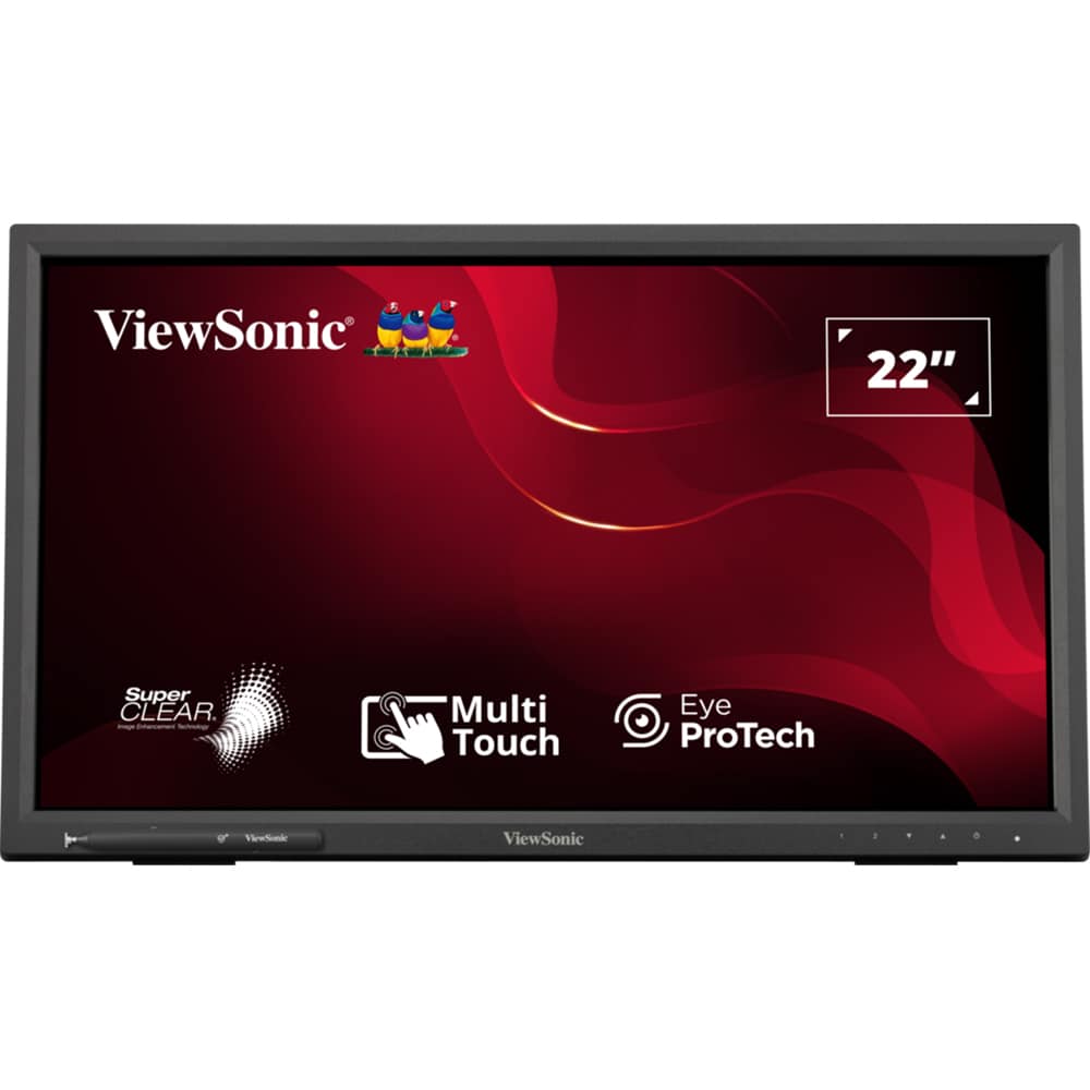 Monitor LED IPS VIEWSONIC TD2223-2, 22", Full HD, 75Hz, IR Touch, Flicker-Free, negru